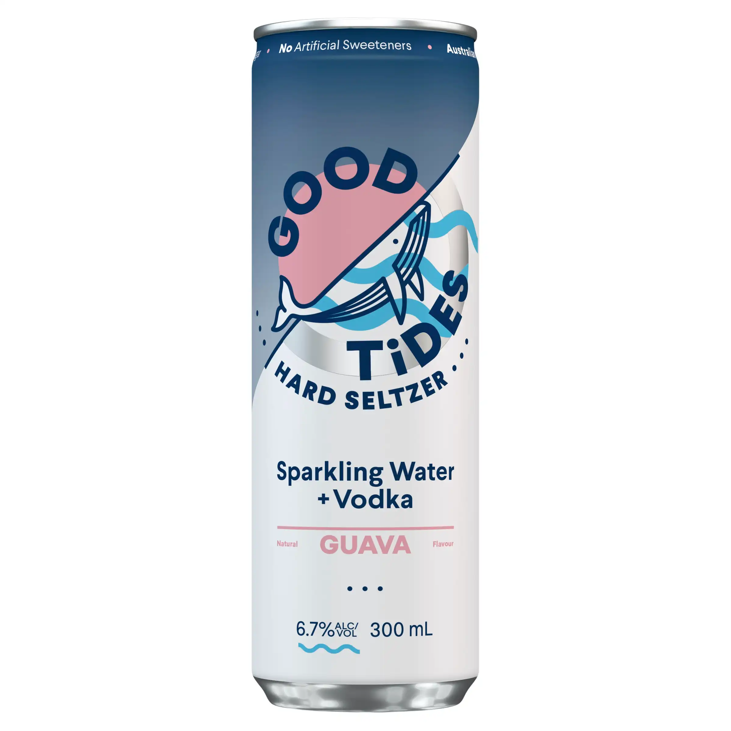 Good Tides Hard Seltzer Guava 6.7% Cans 24 x 300mL