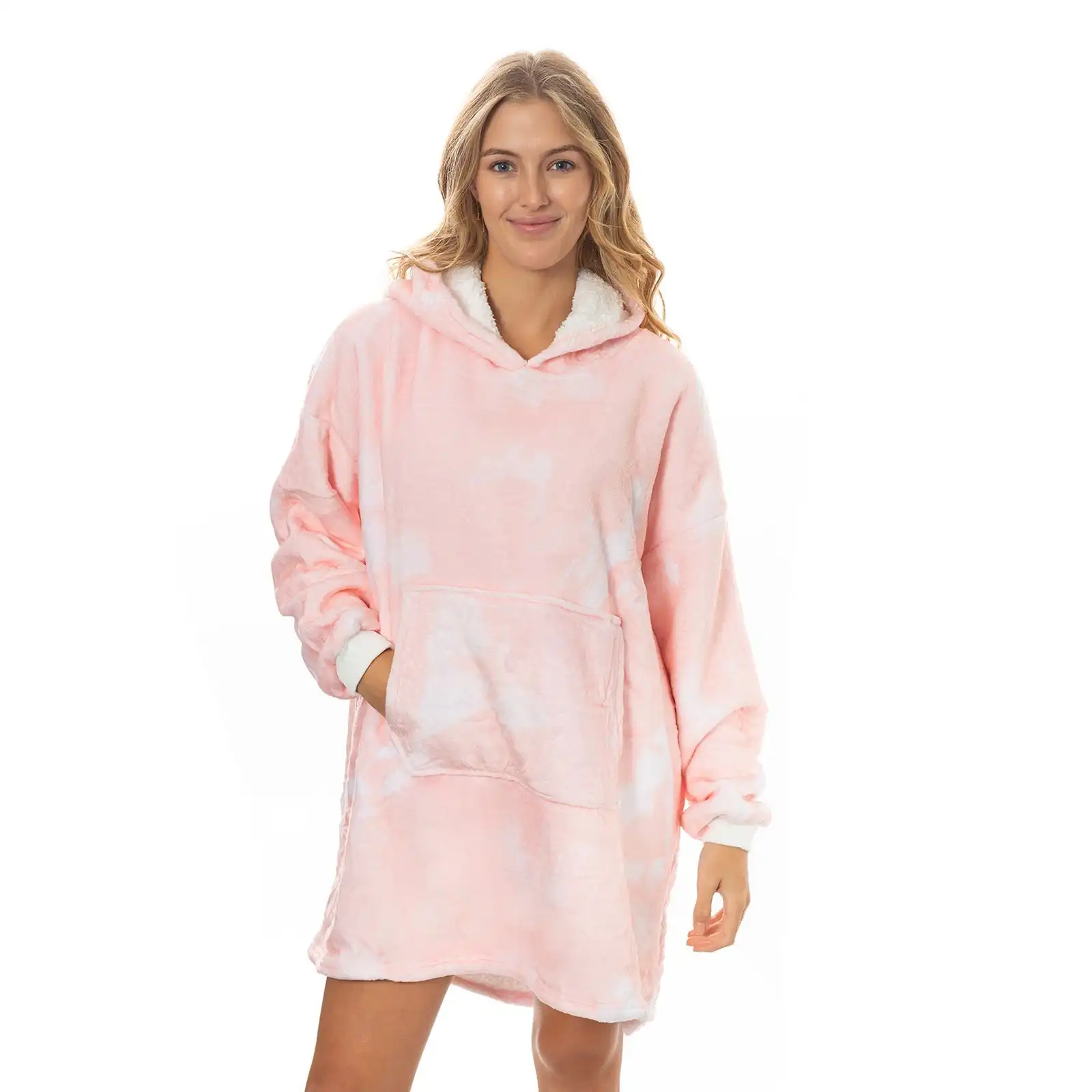 Royal Comfort Premium Snug Hoodie Nightwear Super Soft Reversible Fleece 750GSM