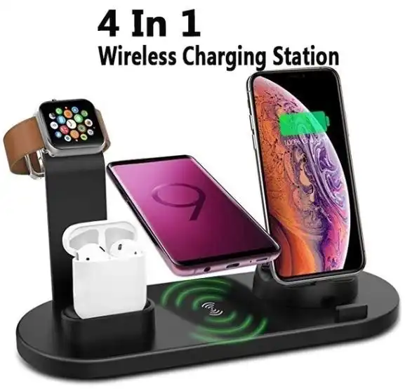 Wireless Fast Charger 4 in 1  | For iPhone Samsung AirPod Apple Watch