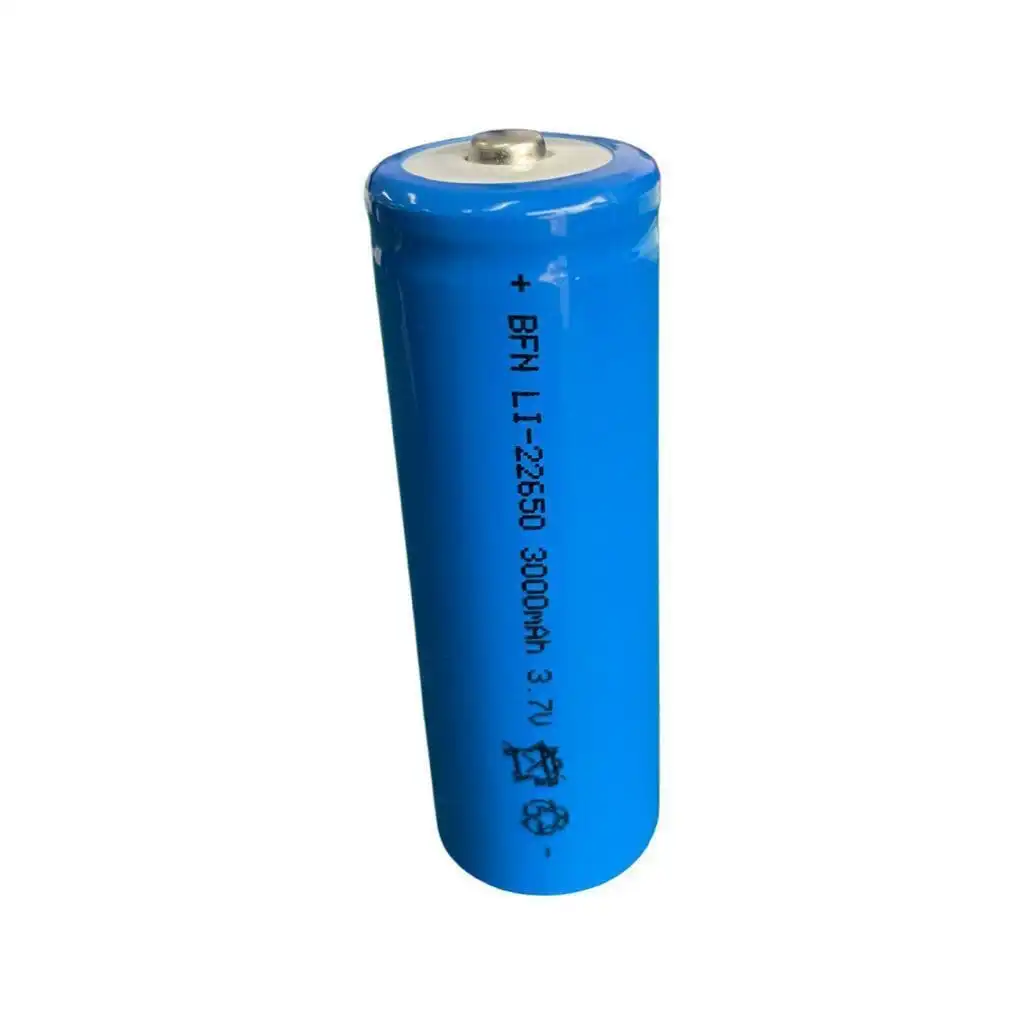 3.7V 22650 rechargeable lithium ion battery li-ion cell Flat top 3000mah