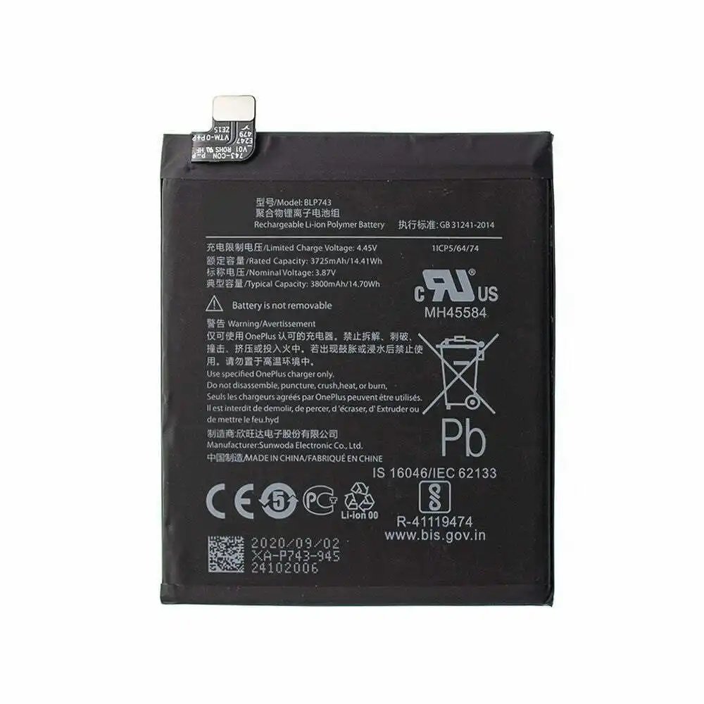 Replacement Battrey for OnePlus 7T 3725mAh