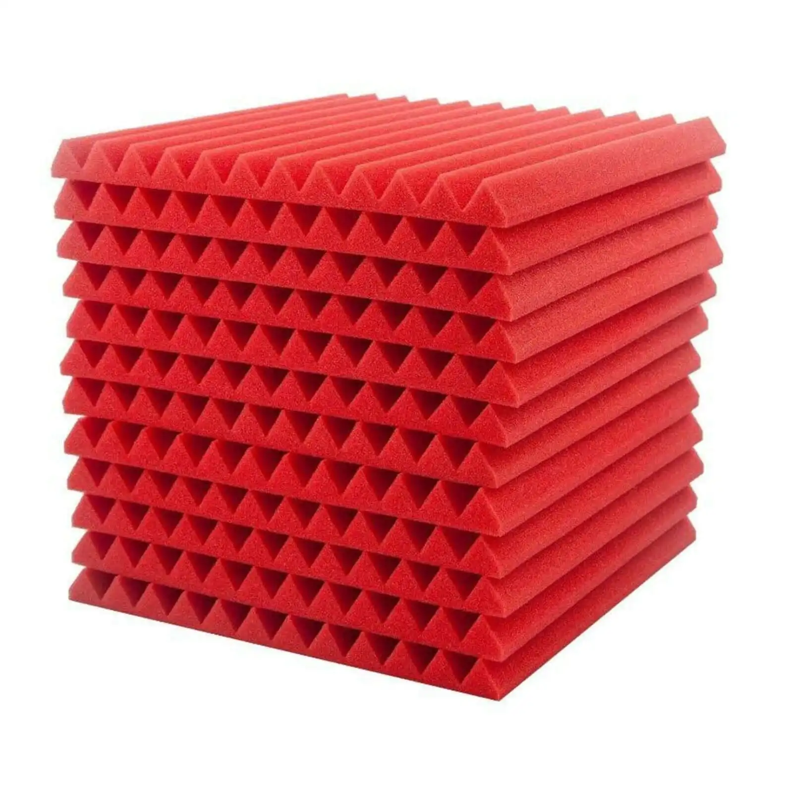 24Pcs Sound-absorbing Foam Wall Home Scene Layout Indoor Sound-absorbing Cotton | Red