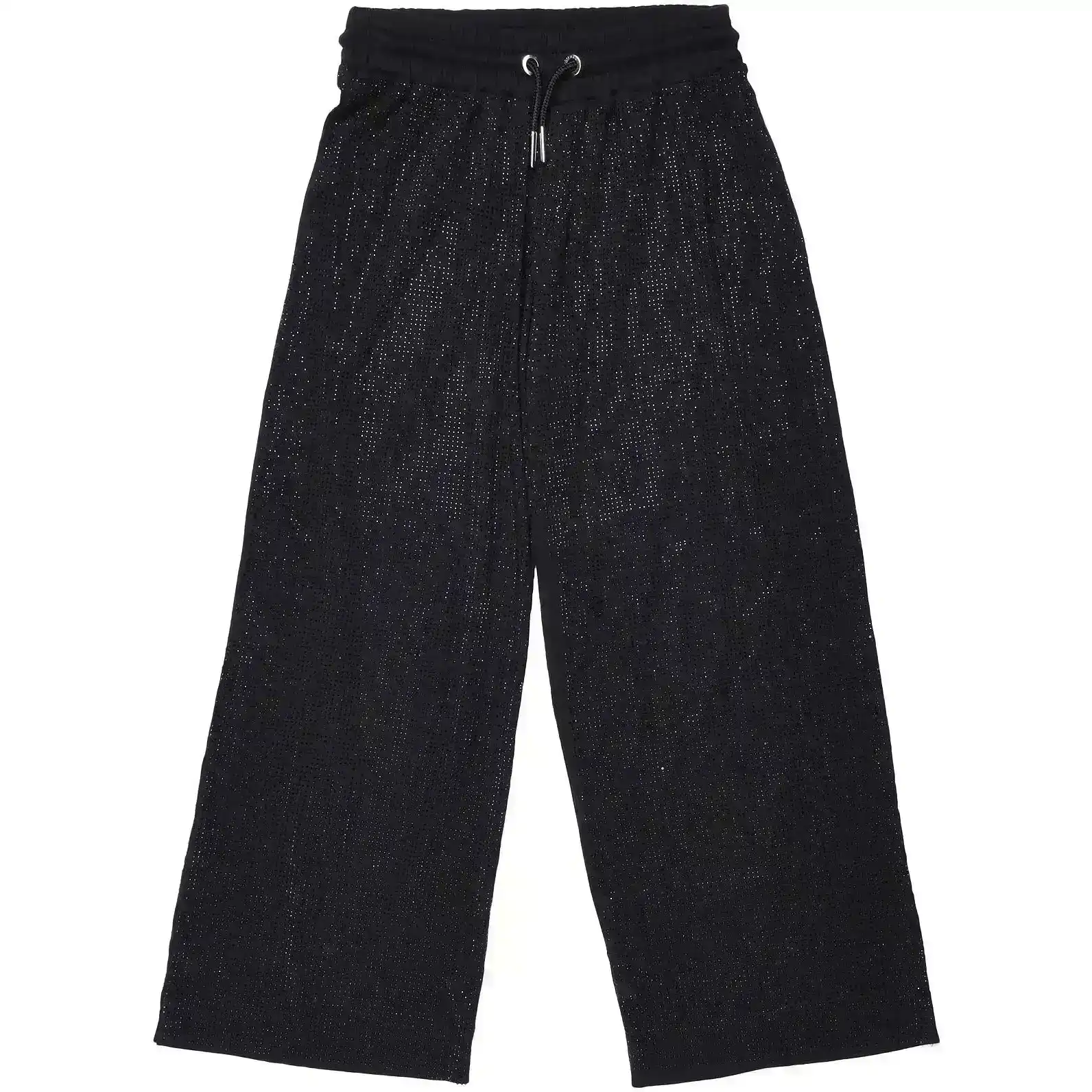 Diesel Girls Black Sparkly Joggers with Elasticated Waist