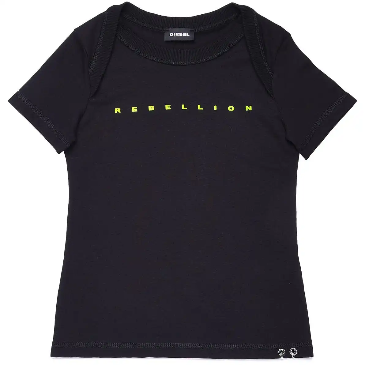 Diesel Girls Black 'Rebellion' T-Shirt