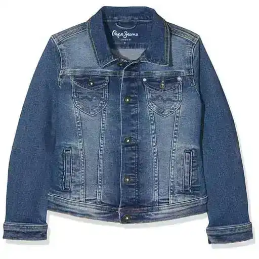 Pepe Jeans Girls Retro Style Denim Jacket in Blue