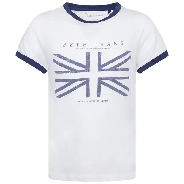 Pepe Jeans Women's Union Jack T-Shirt White