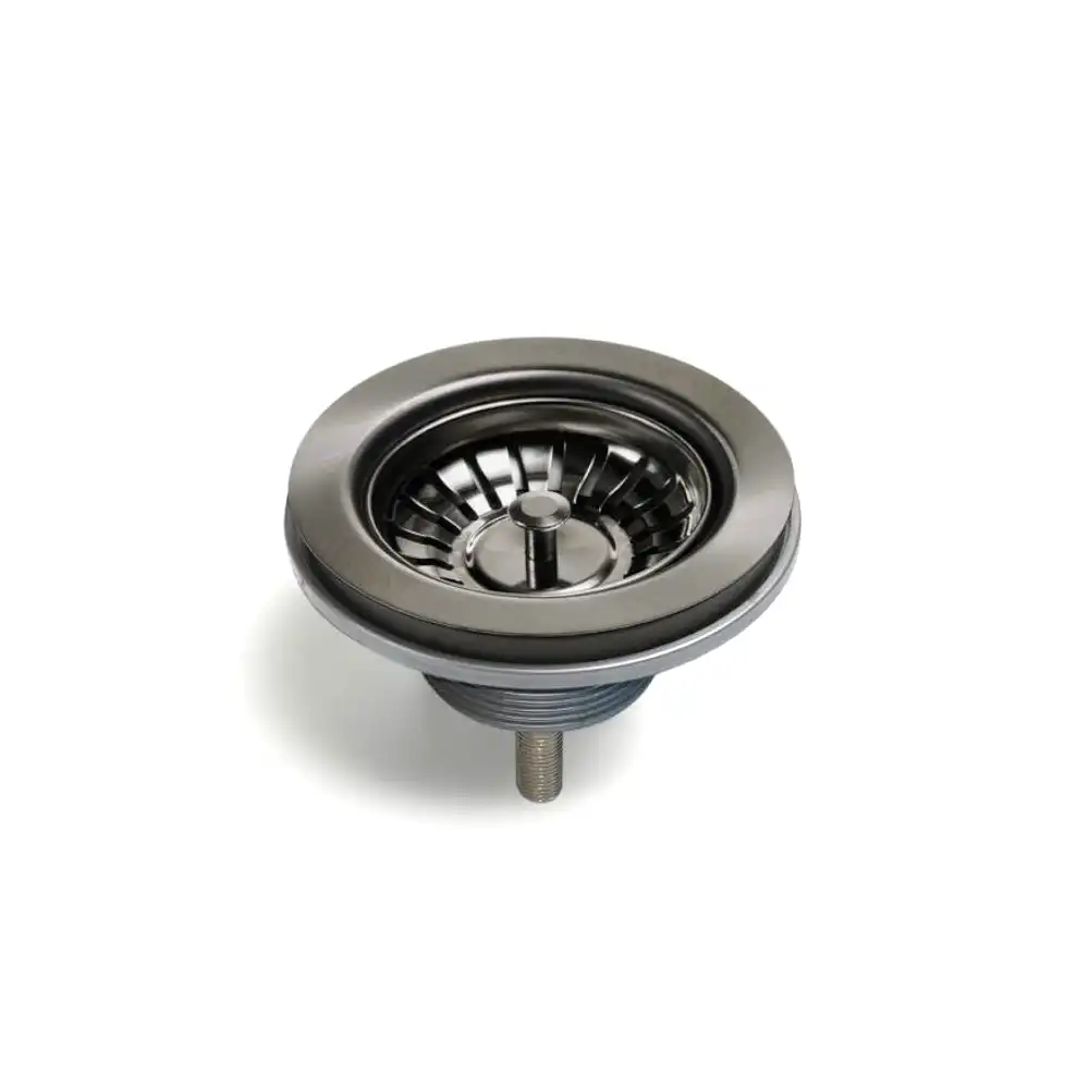 Oliveri Basket Waste with Extended Screw Length Gun Metal for Kitchen Sink AC14-GM-EXT
