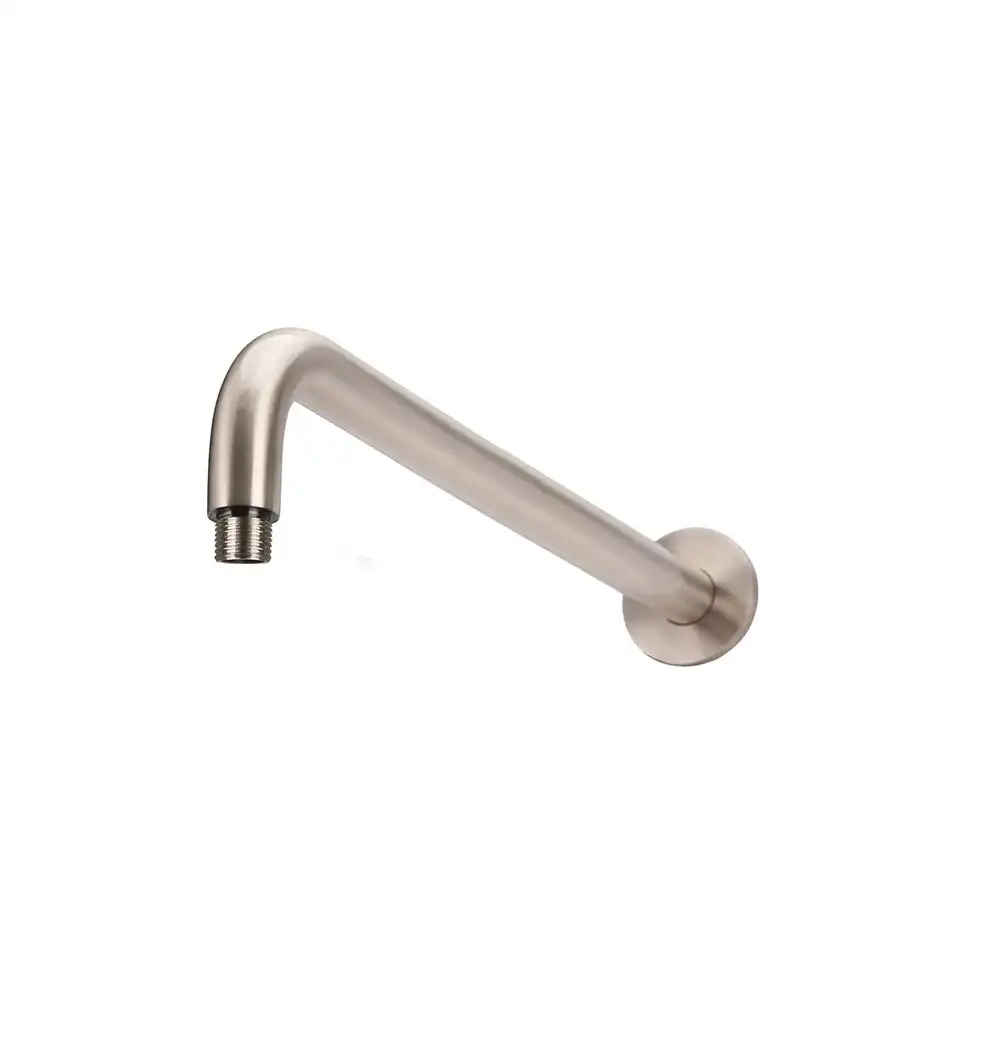 Meir Round Wall Shower Curved Arm 400mm Champagne MA09-400-CH