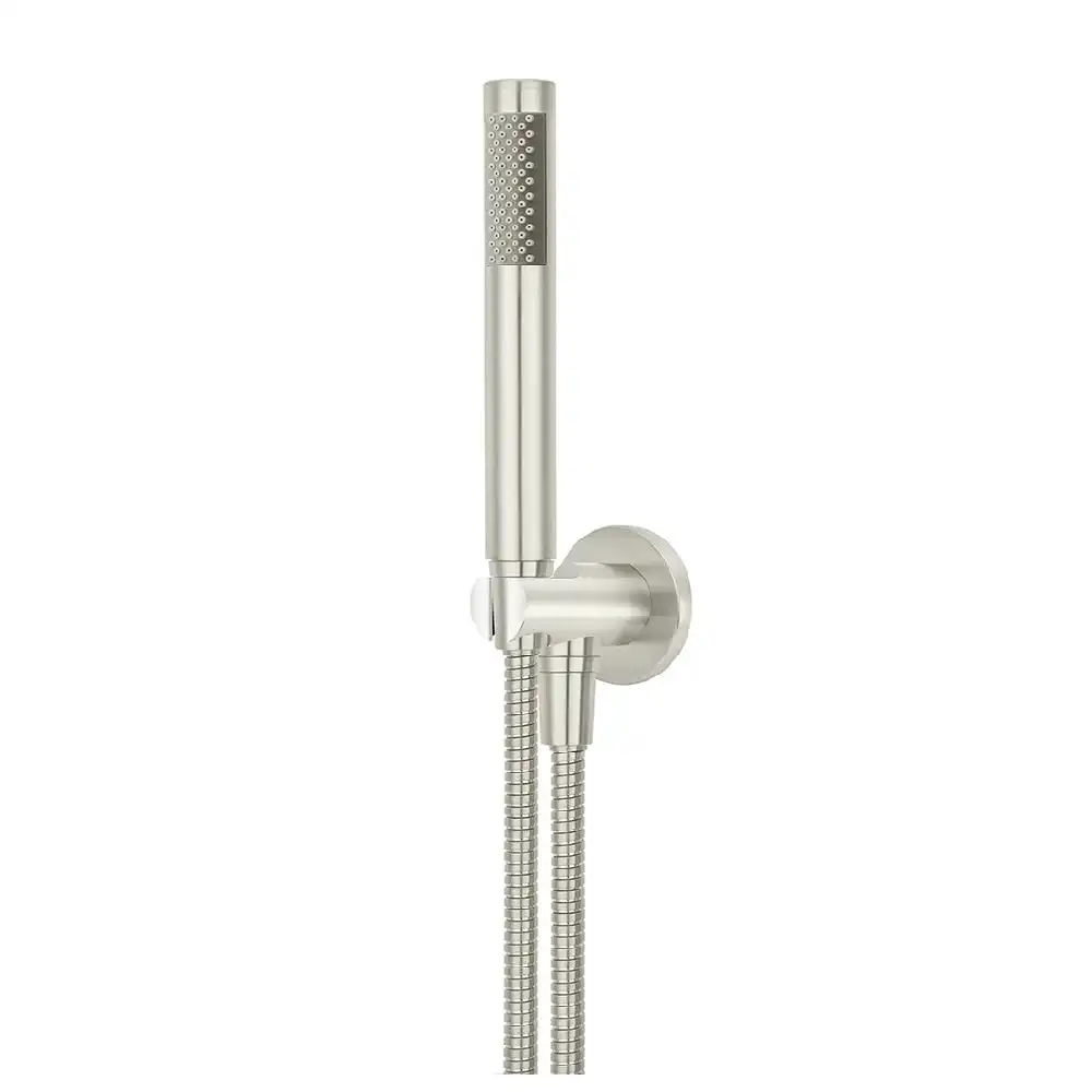Meir Round Hand Shower on Fixed Bracket Brushed Nickel MZ08-R-PVDBN