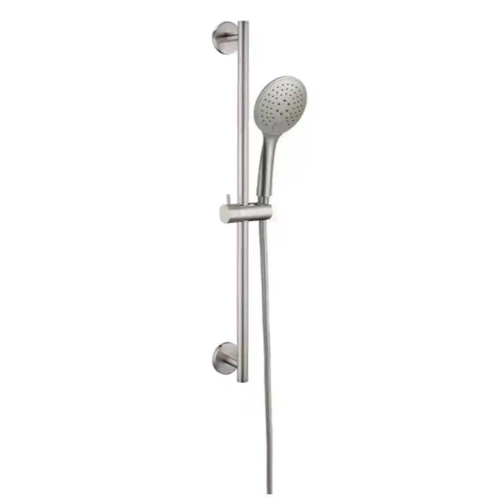 Nero Dolce Rain Shower Rail With Push Button Shower Brushed Nickel NR310BN