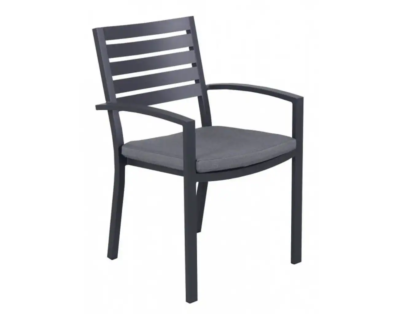 Boston Slatted Dining Chair (Grey)