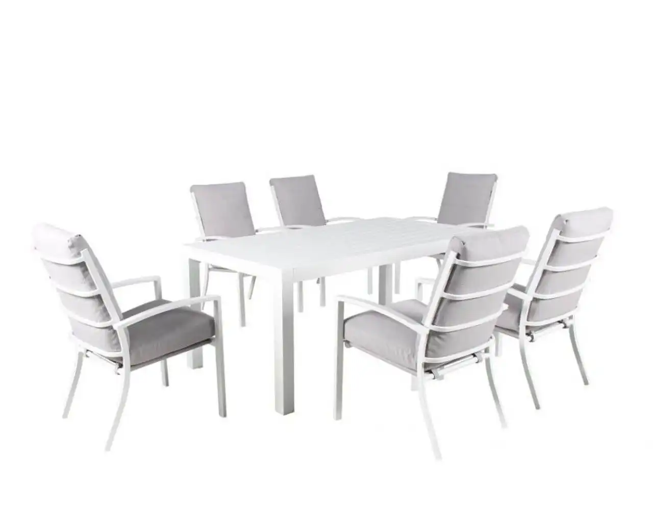 Jette 7 Piece Dining (White)