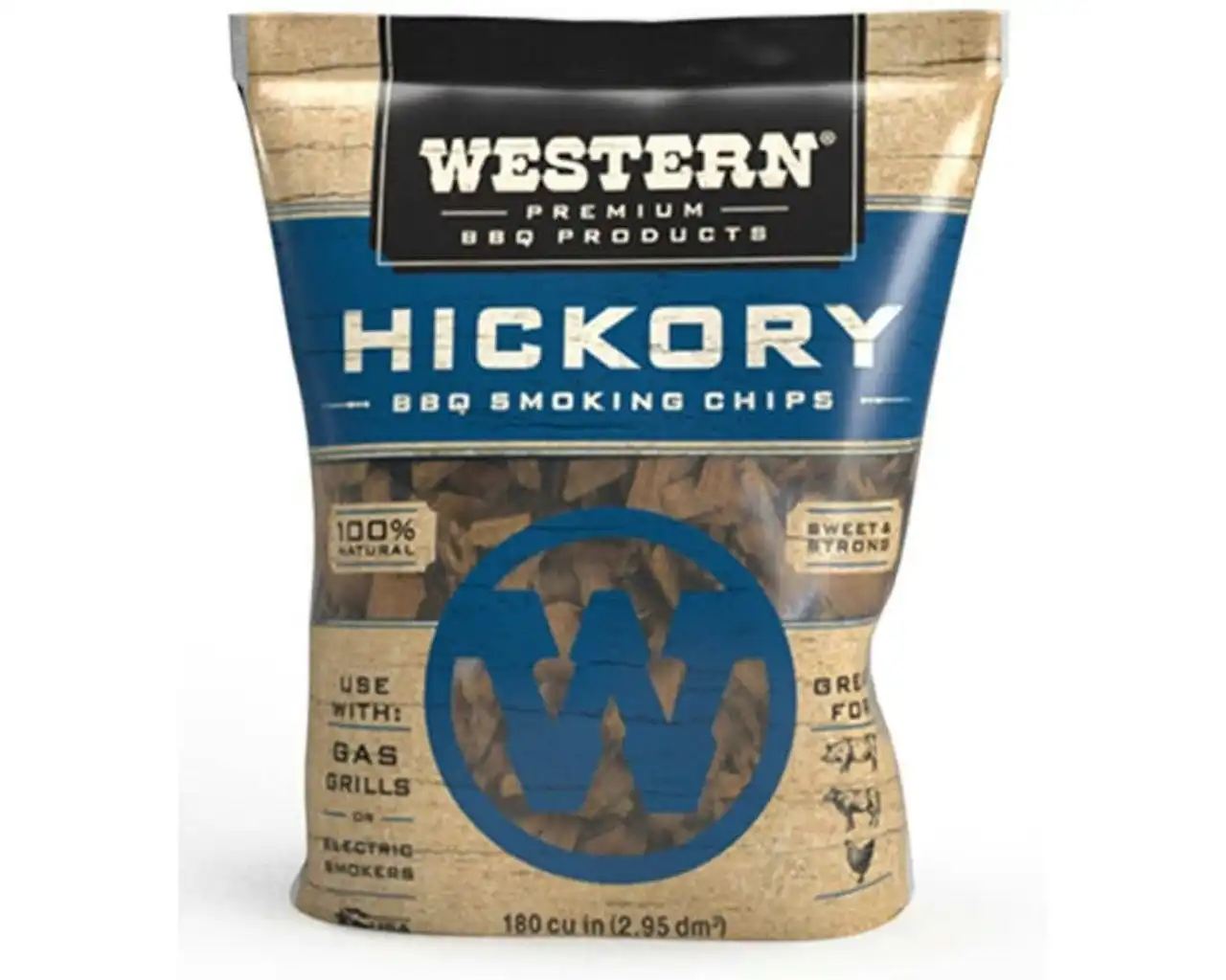Western Premium Smoking Wood Chips - Hickory