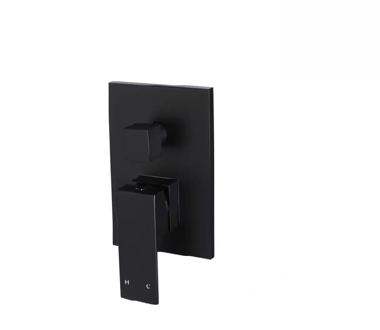 Meir Shower/ Bath Wall Mixer Square with Diverter Matte Black MW02