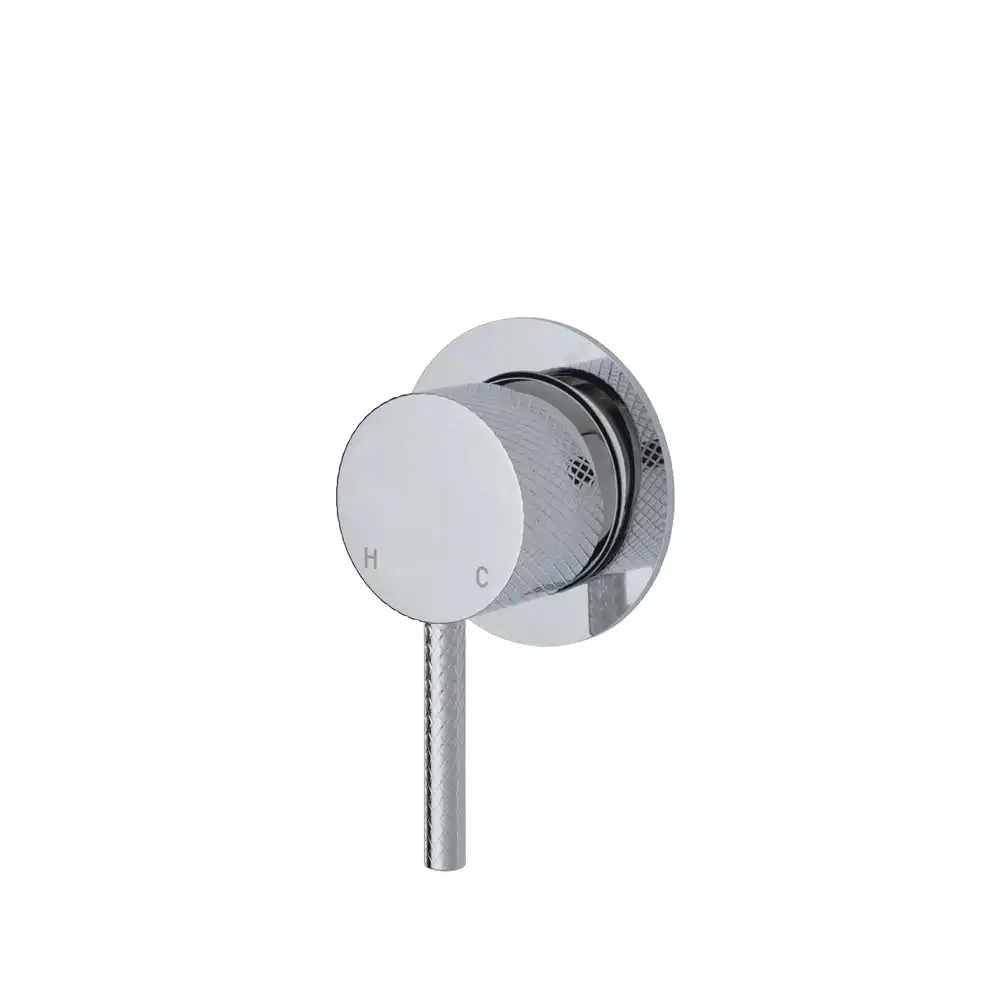 Fienza Axle Wall Mixer Small Round Plate Chrome 231101