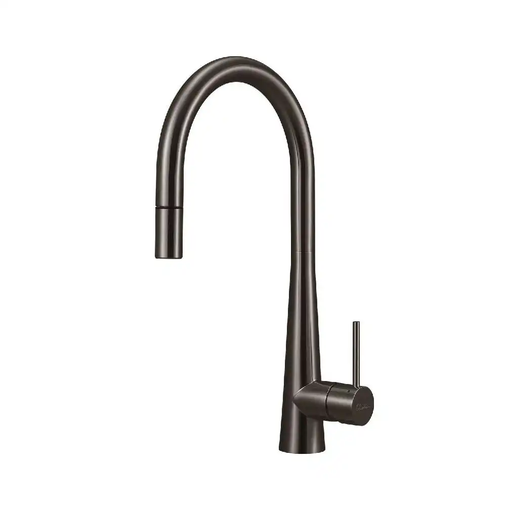 Oliveri Essente Sink Mixer Gooseneck with Pull Out Gunmetal SS2525-GM