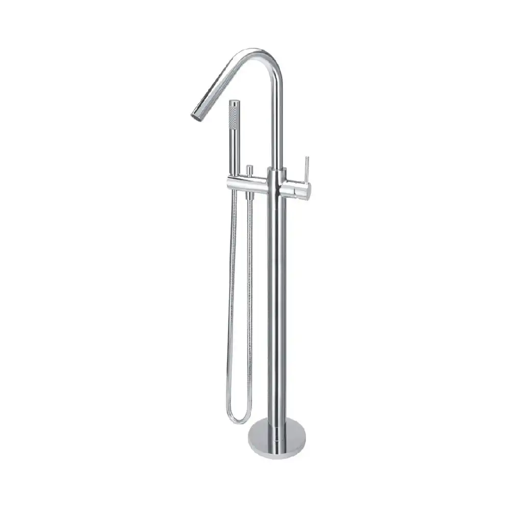Meir Bath Spout and Hand Shower Round Freestanding Polished Chrome MB09-C
