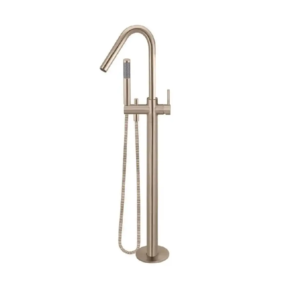 Meir Bath Spout and Hand Shower Round Freestanding - Champagne MB09-CH