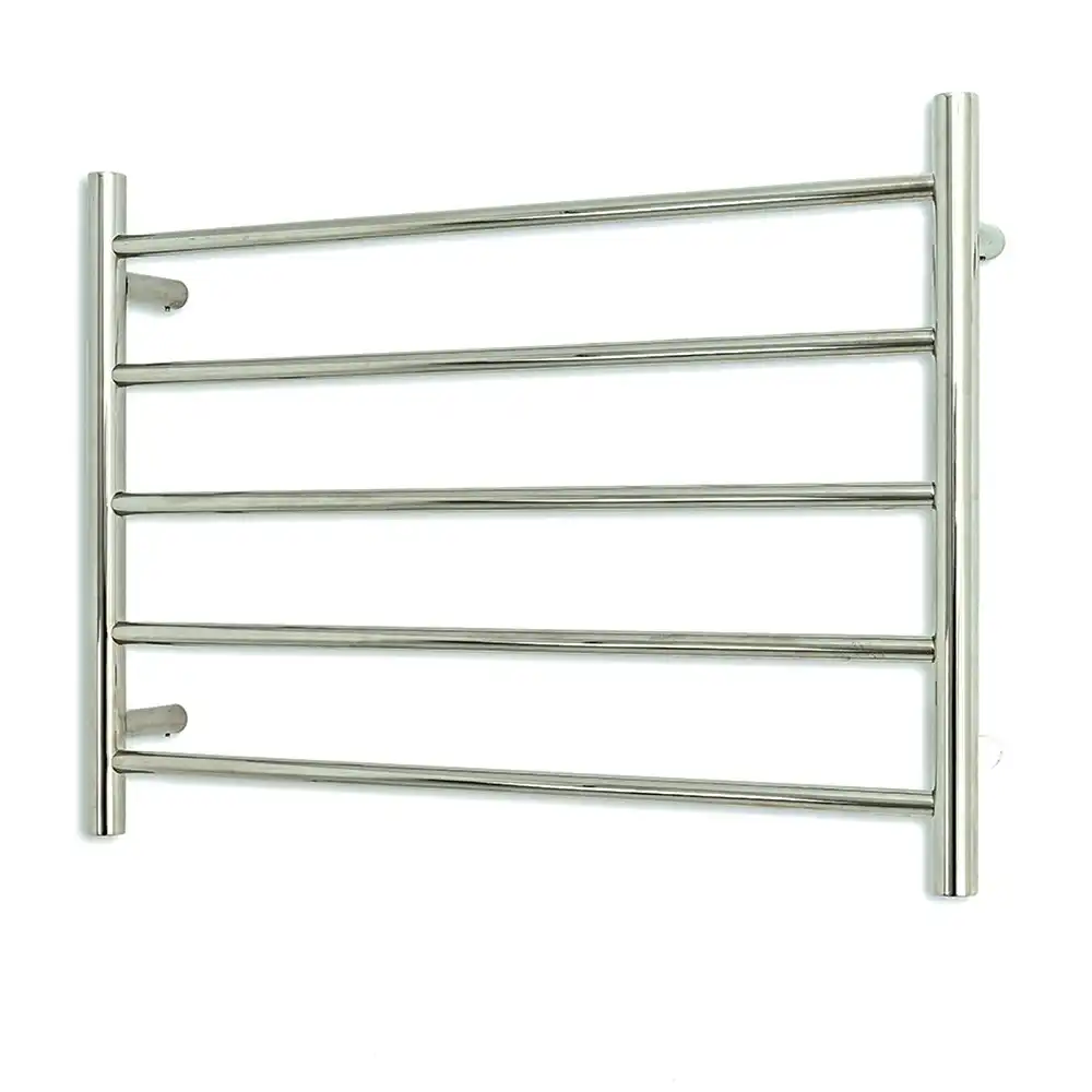 Radiant Low Voltage Polished 750 x 550mm Round Heated Towel Rail (Right Wiring) 12V-RTR03RIGHT