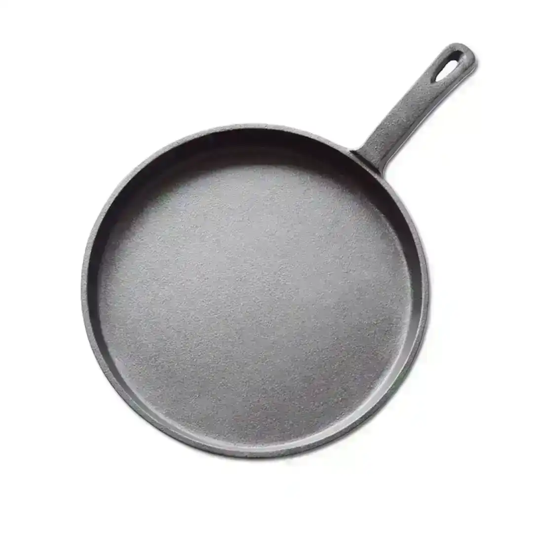 Soga 26cm Round Cast Iron Frying Pan Skillet Griddle Sizzle Platter