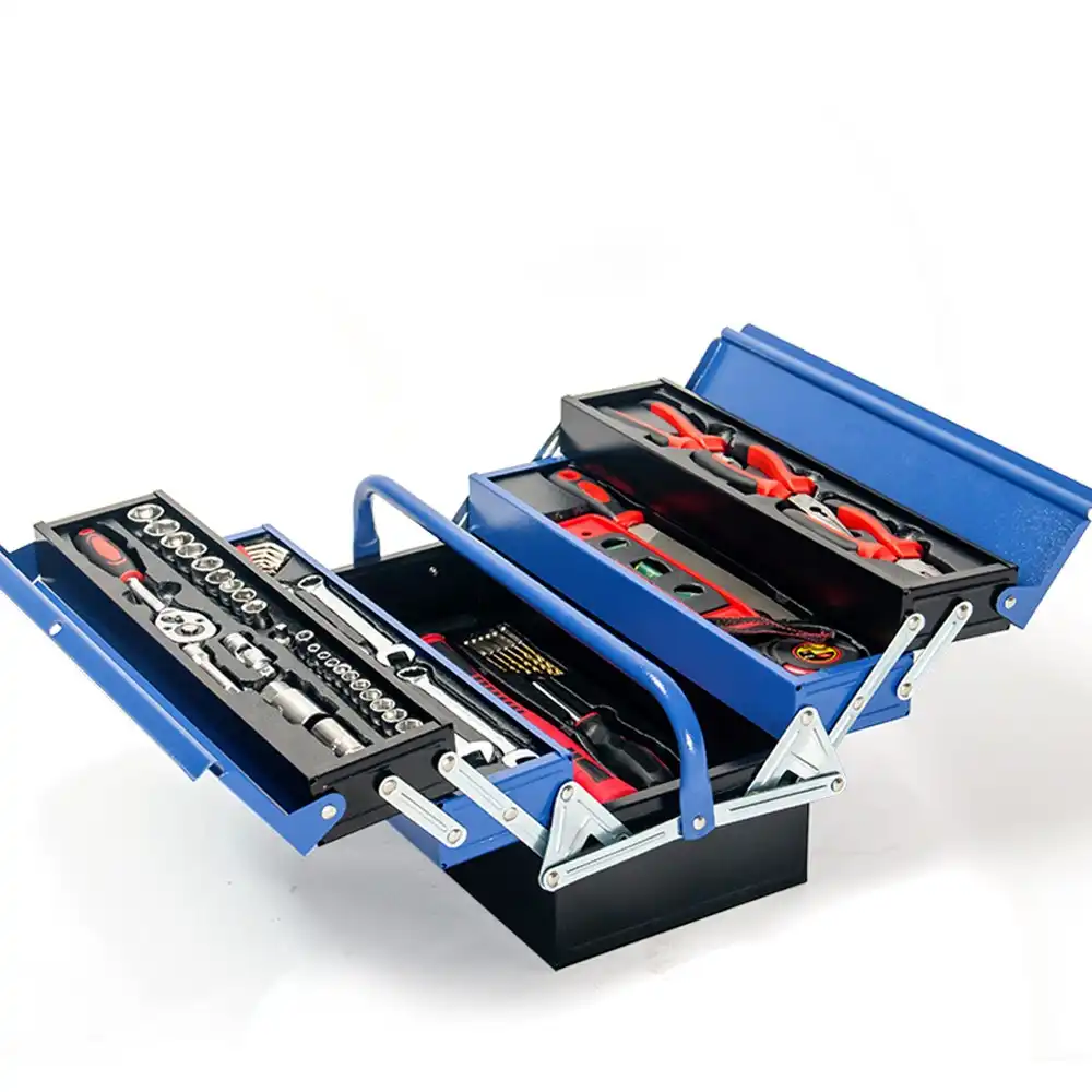 BULLET 118pc Tool Kit Box Set Metal Spanner Organizer Household Toolbox Socket