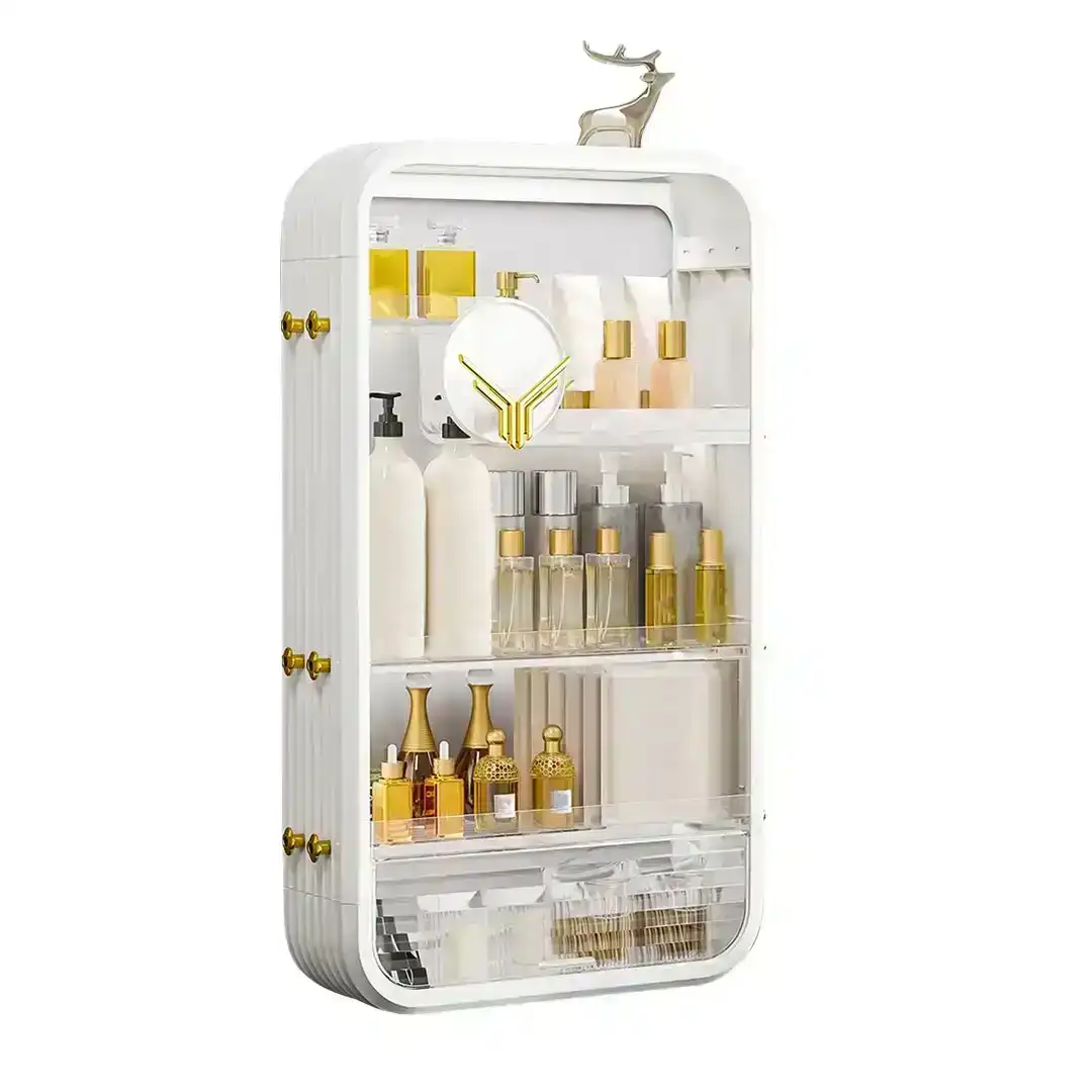 Soga White Multi Tier Cosmetic Storage Rack Bathroom Vanity Tray Display Stand Organiser