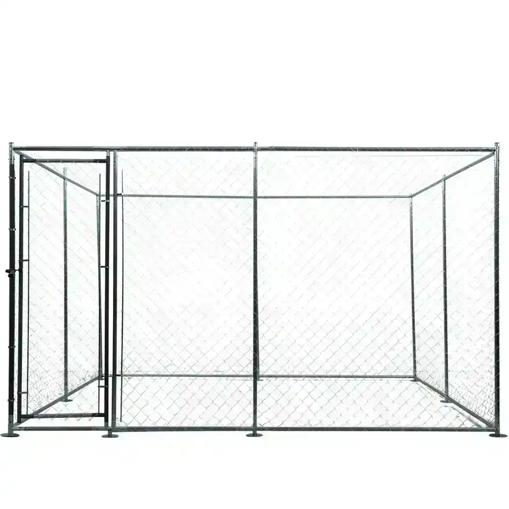 4x4m Dog Kennel Enclosure Pet Playpen Outdoor Wire Cage Puppy Cat Animal Fence Large