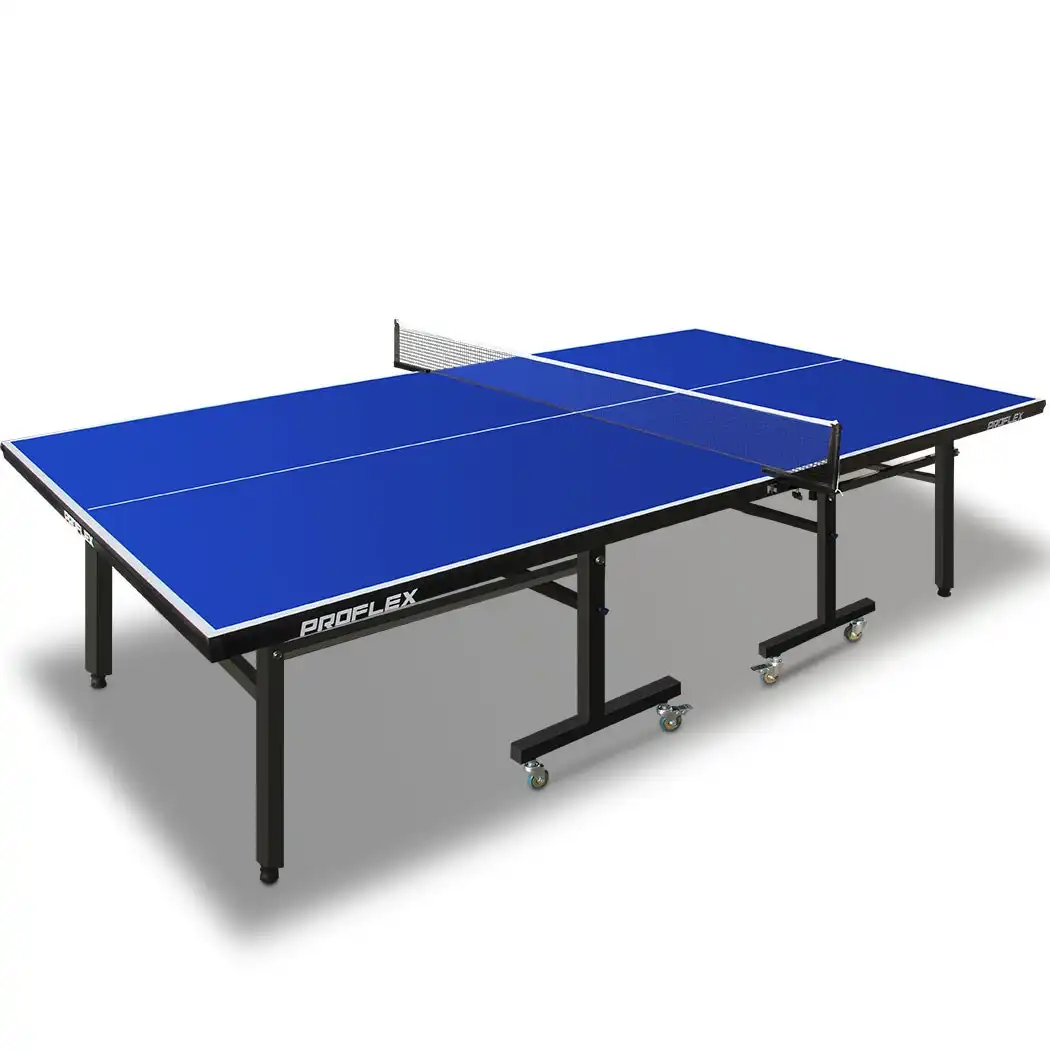 Proflex Premium Table Tennis Table, with 4 Player Ping Pong Paddle and Pingpong Ball Pack
