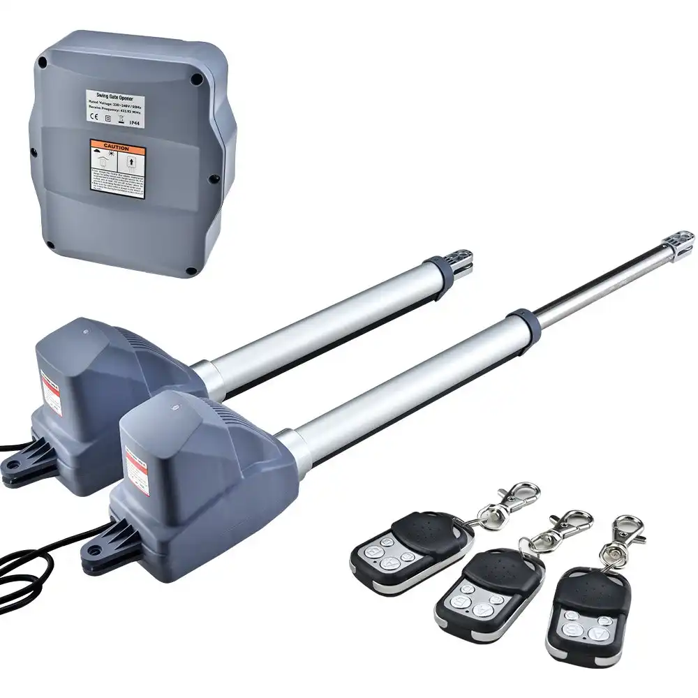E-Guard Automatic Electric Gate Opener Double Swing Arm Kit, 3x Remote Controllers