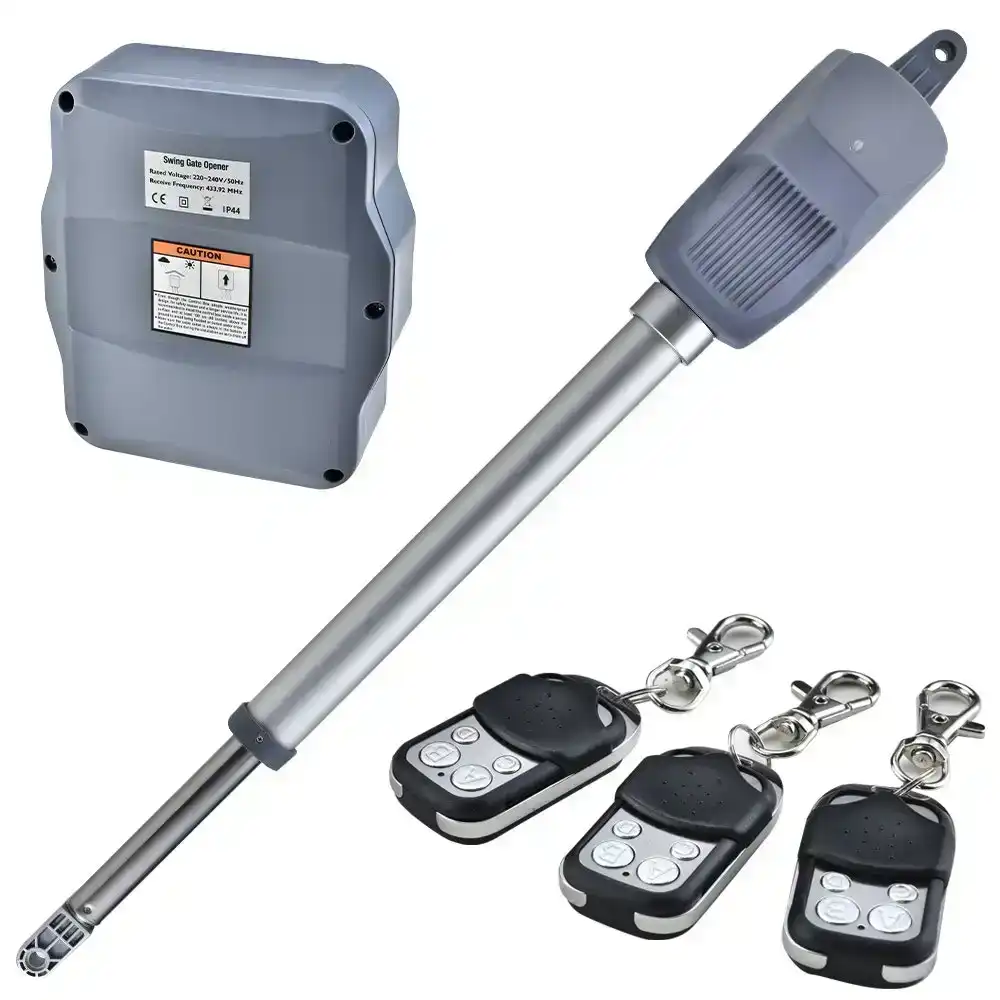 E-Guard Automatic Electric Gate Opener Single Swing Arm Kit, 3x Remote Controllers
