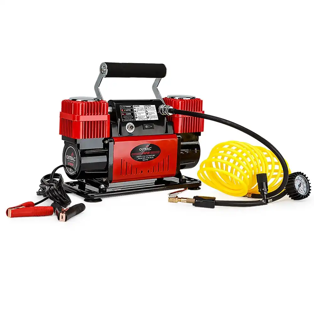 Outbac 12V 100PSI Portable Air Compressor 300L Compact Automatic Tyre Inflator/Deflator 540W