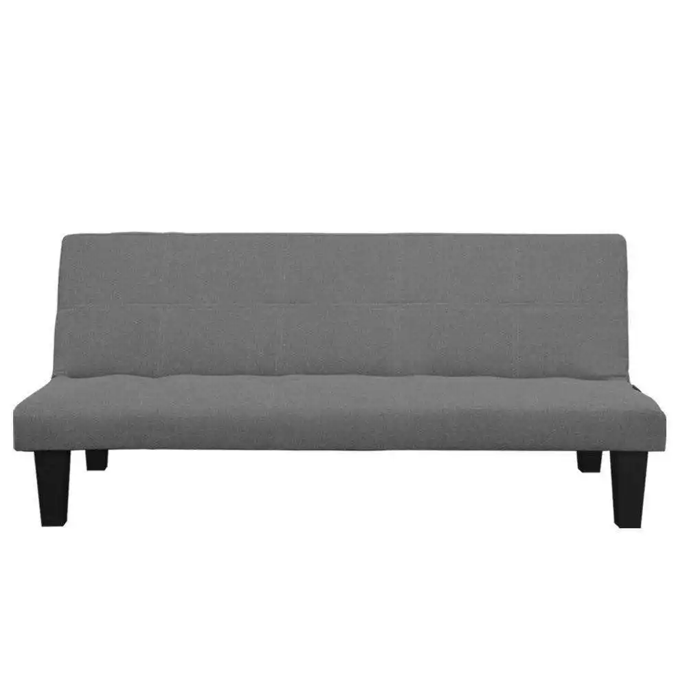 2 Seater Modular Linen Fabric Sofa Bed Couch   Dark Grey