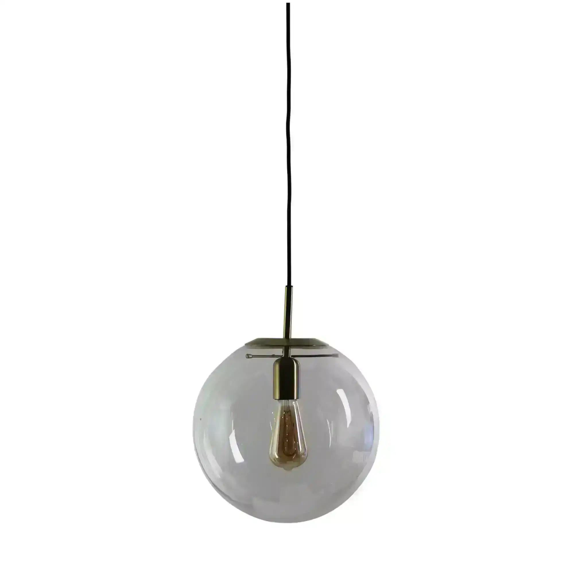 NEWTON.30 Brushed Brass and Clear Glass Pendant