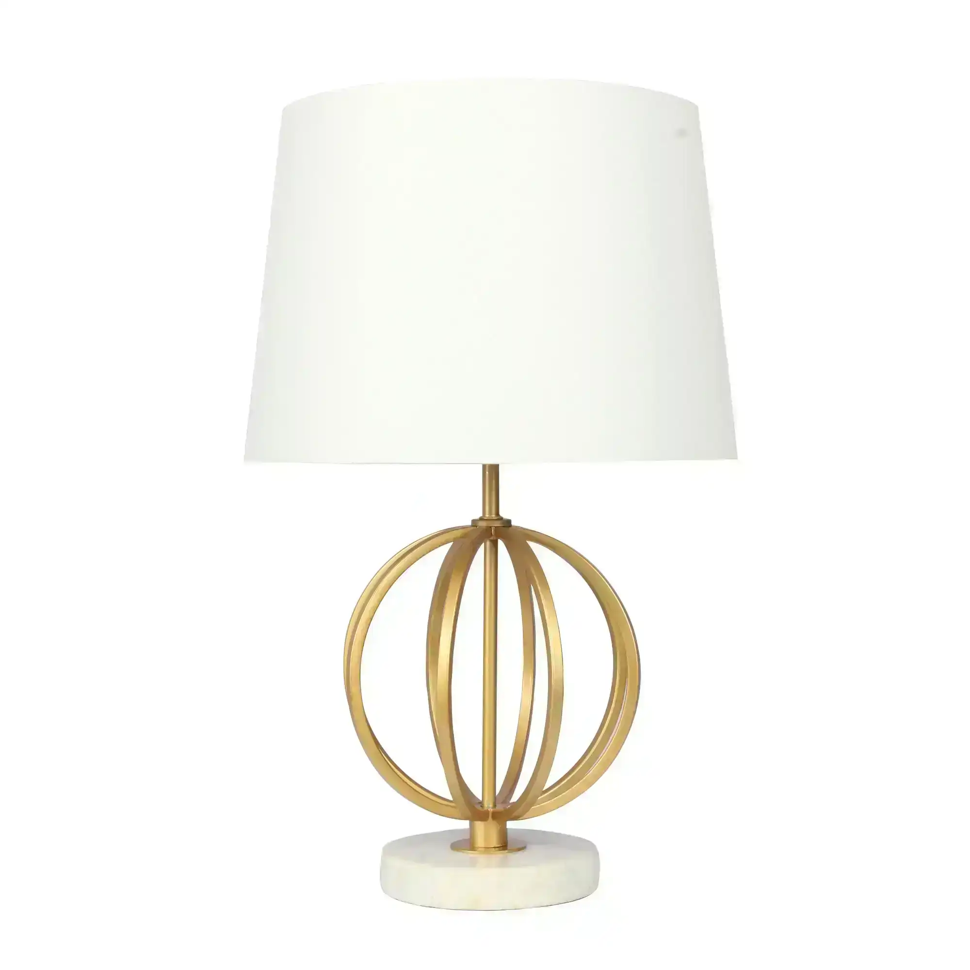 LOXTON Gold painted metal/ marble table lamp