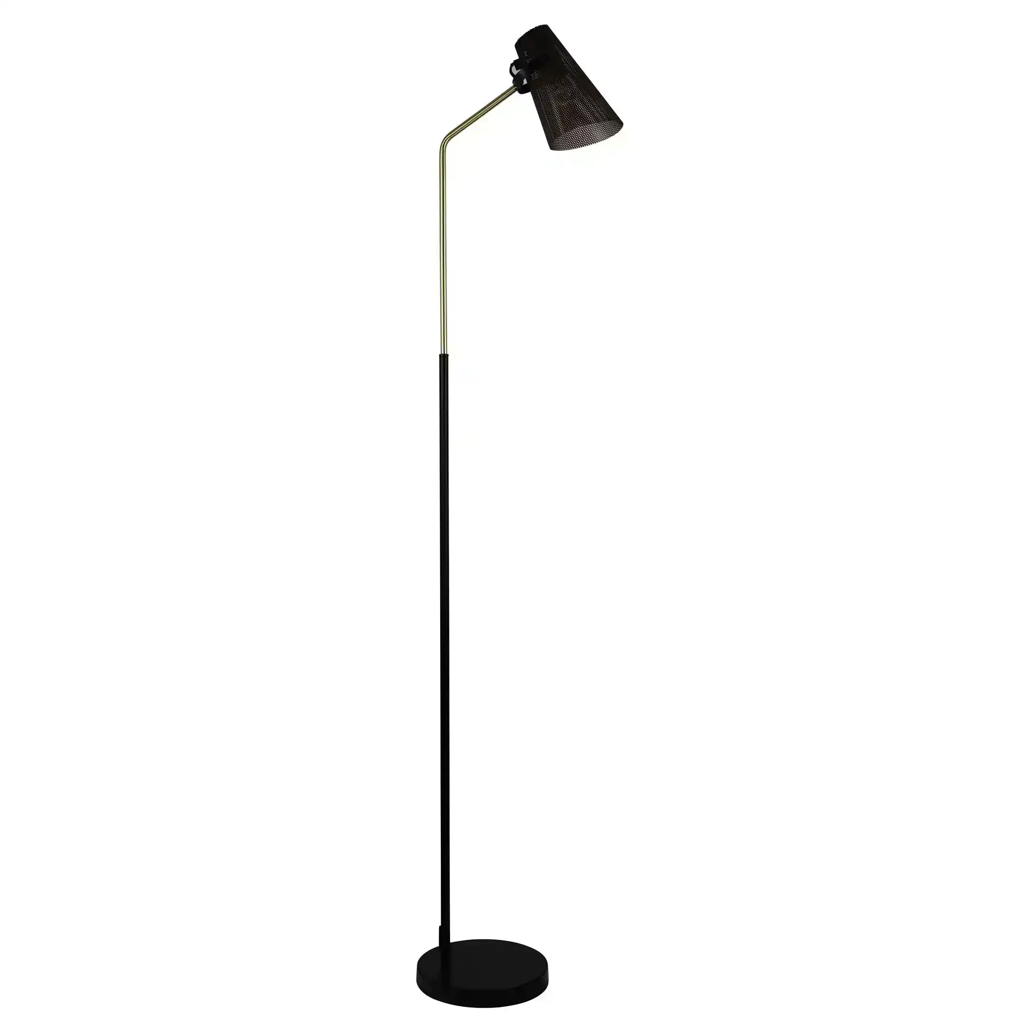Perfo Floor Lamp Black & Brass Floor Lamp