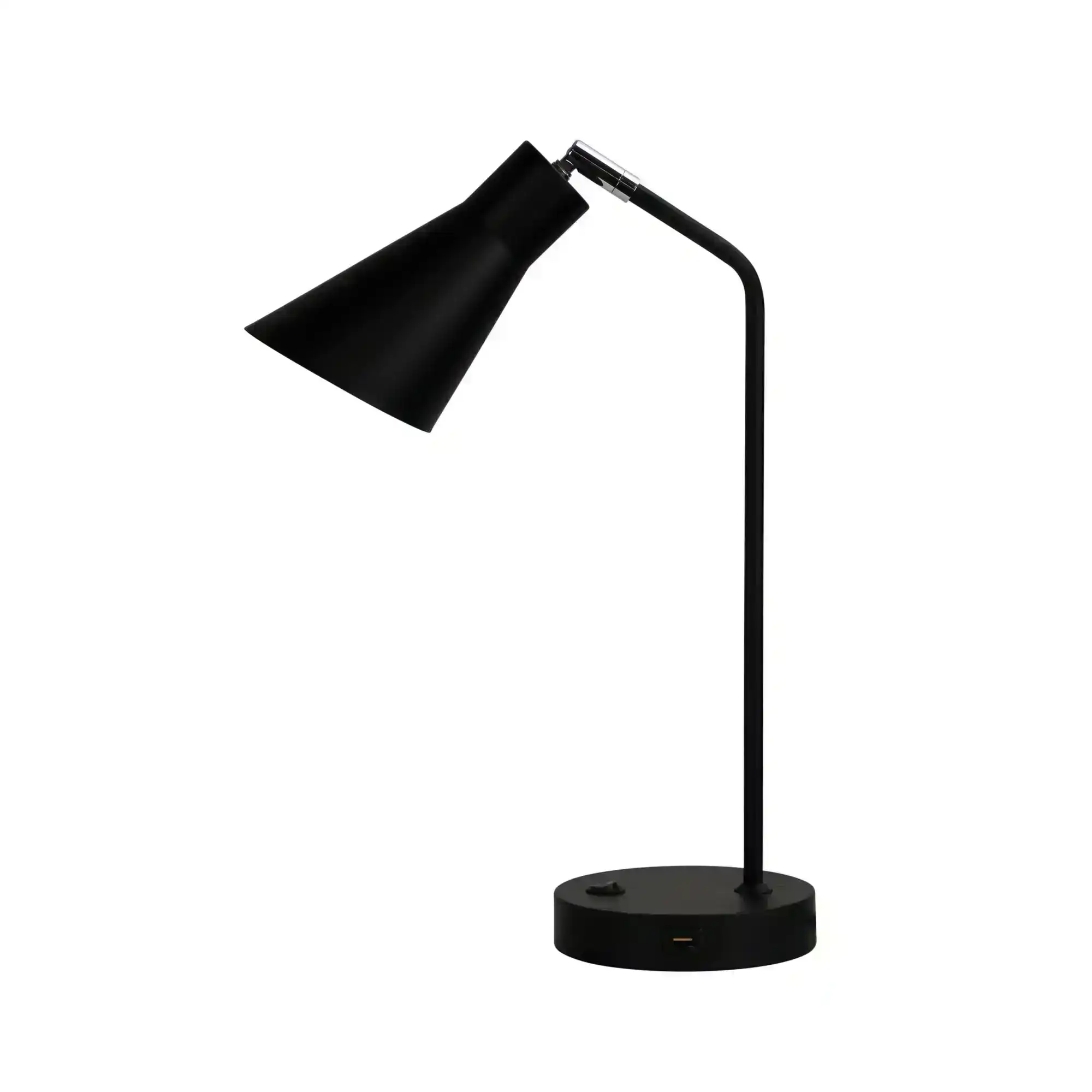 THOR DESK LAMP Black Desk Lamp with USB