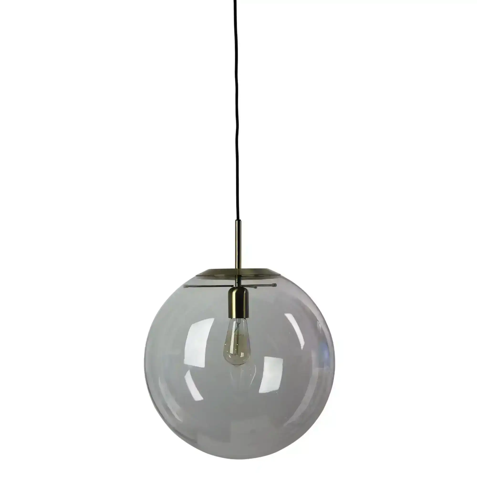 NEWTON.40 Brushed Brass and Clear Glass Pendant