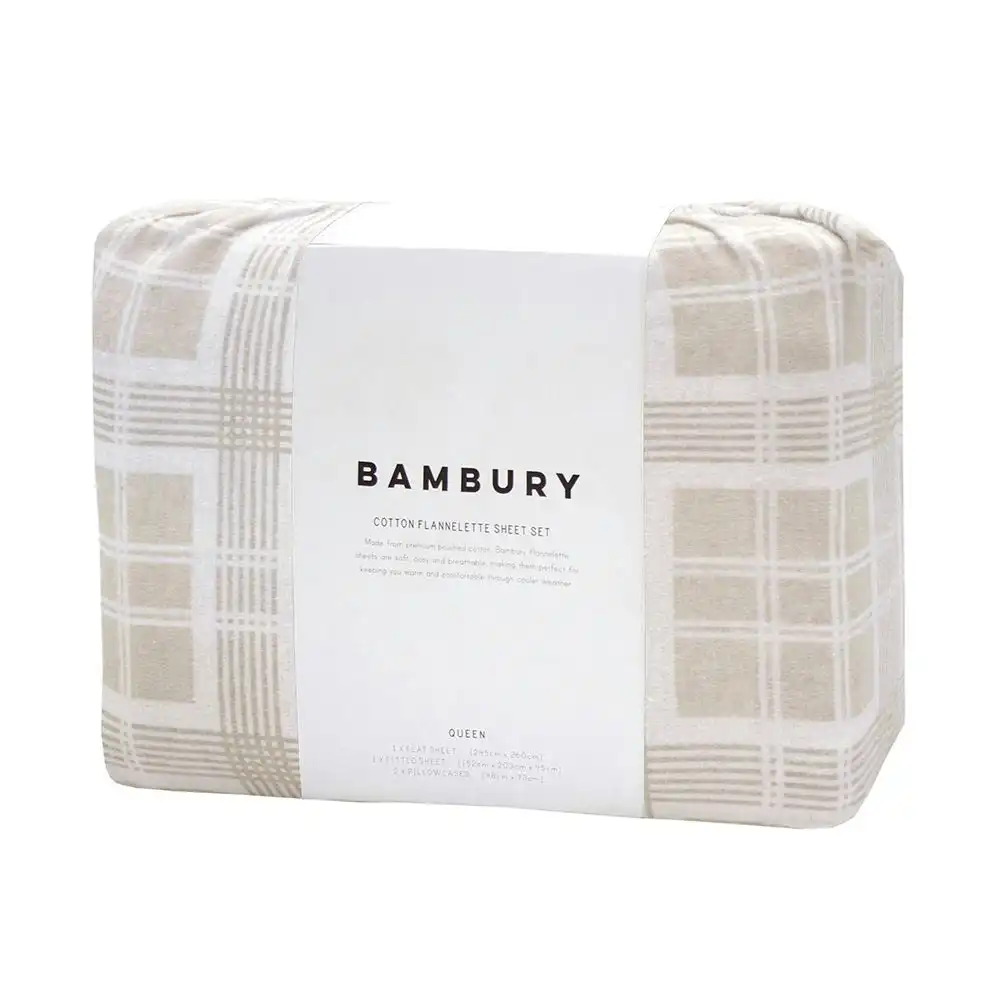 Bambury Enid Flannelette Sheet Set