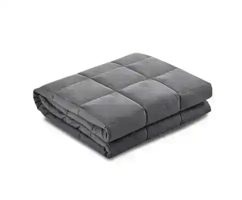 Weighted Blanket Adult 7KG Heavy Gravity Blankets Microfibre Cover Glass Beads Calming Sleep Anxiety Relief Grey