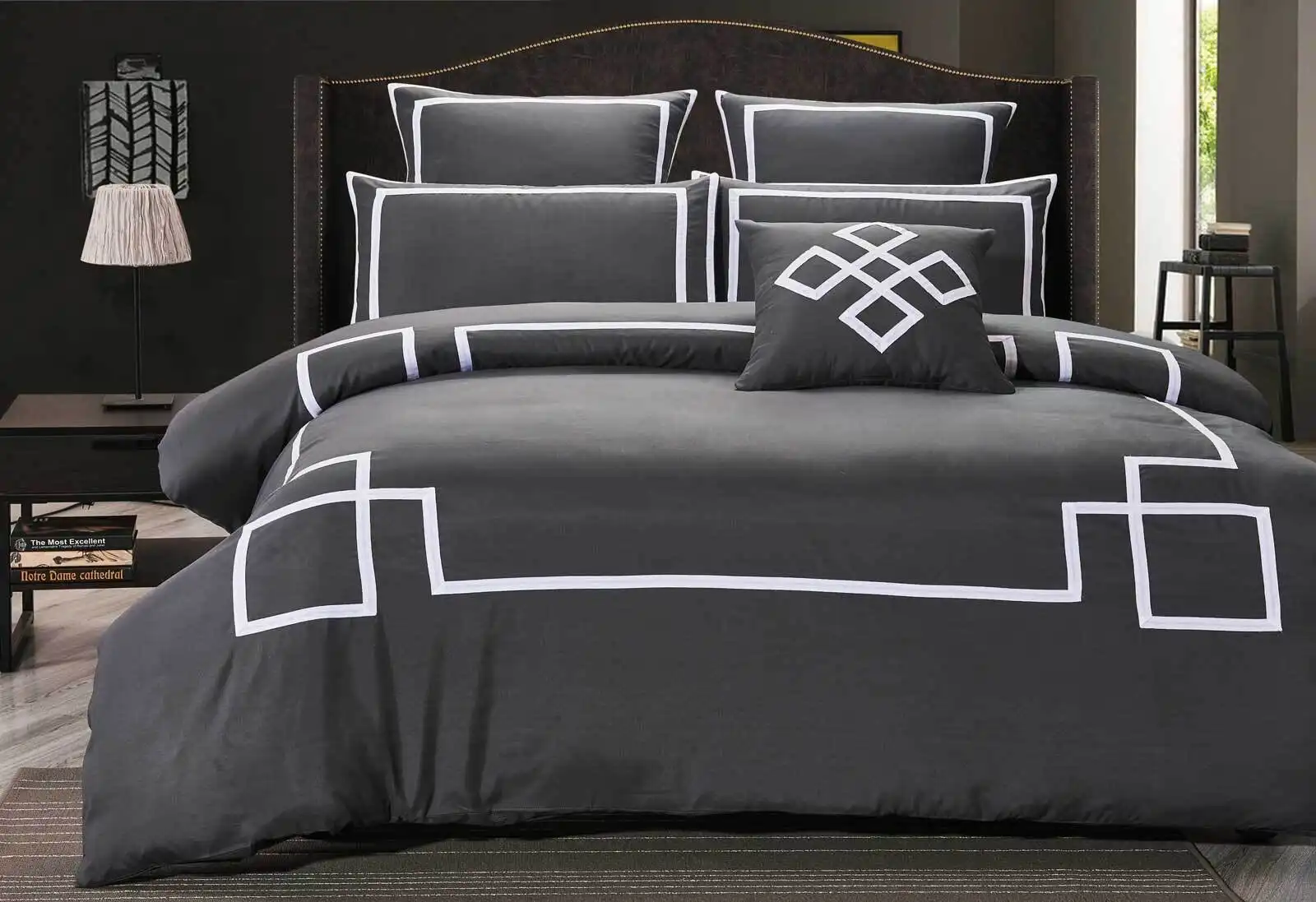 Luxton Burgess Charcoal Quilt Cover Set