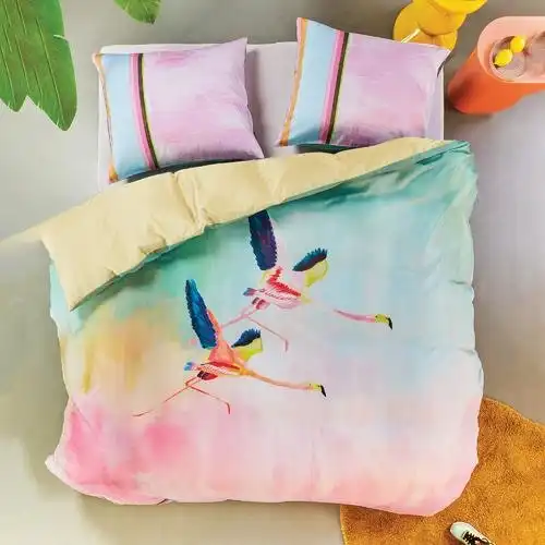 Bedding House Colourful Birds Multi Sateen Quilt Cover Set