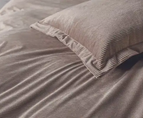 Gioia Casa Corduroy Velvet Queen Bed Quilt Cover Set - MINK