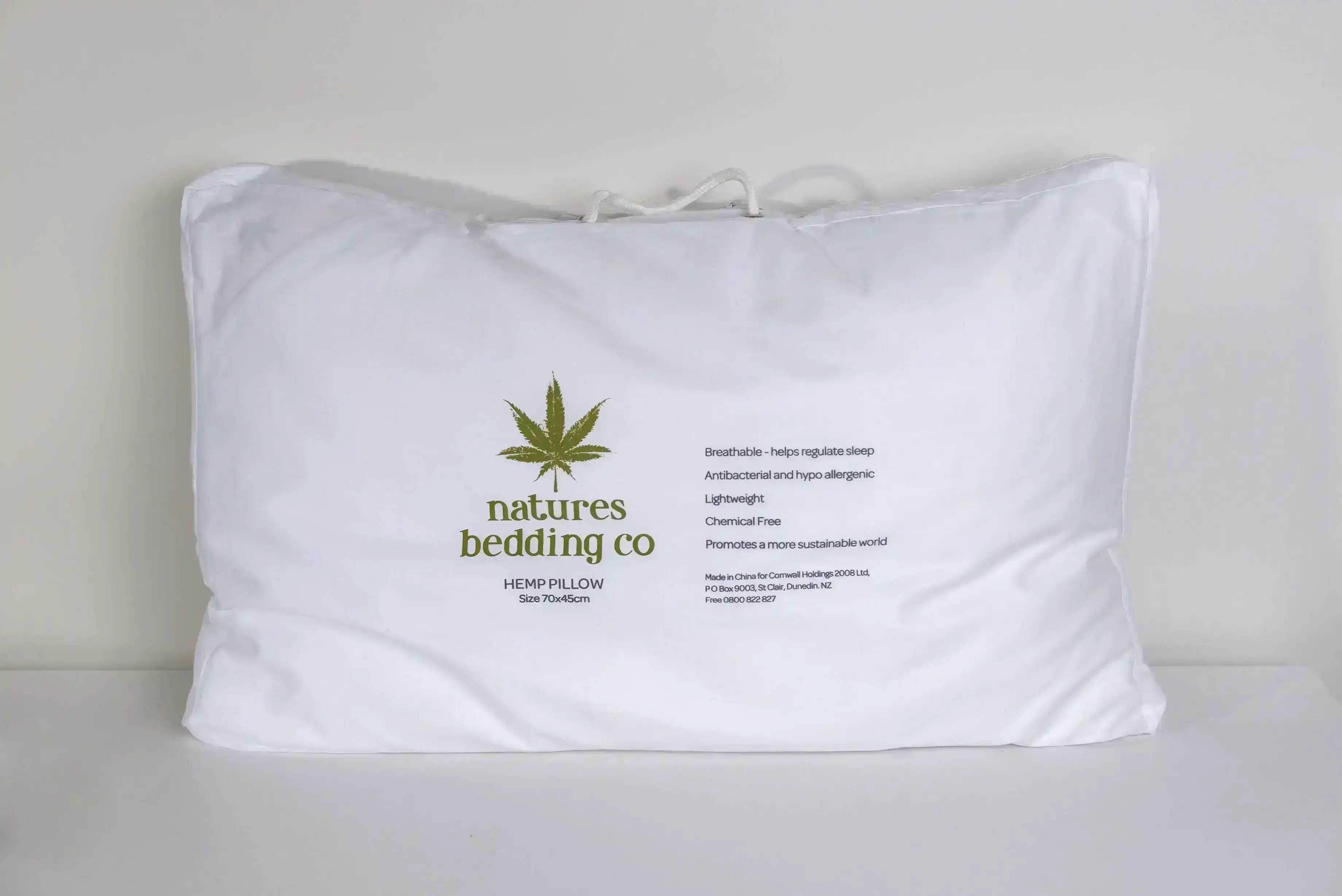 Natures Bedding Co Hemp Pillow - Standard Size