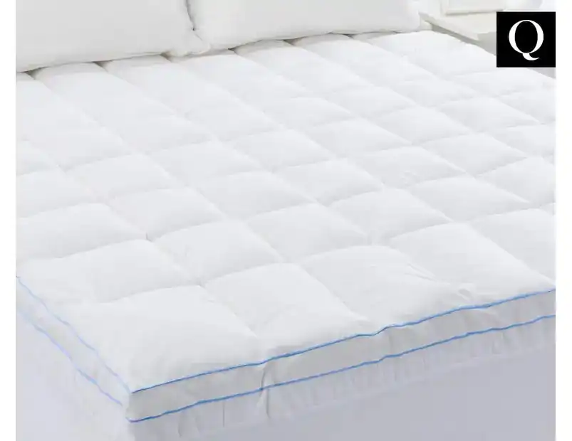 Cloudland 1000GSM Memory Resistant Microball Bed Mattress Topper - White