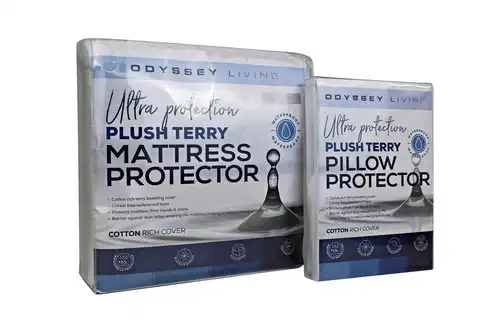 Odyysey Living Waterproof Plush Terry Mattress Protector