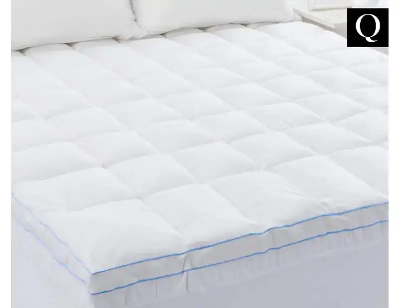 Cloudland 750GSM Memory Resistant Microball Bed Mattress Topper - White