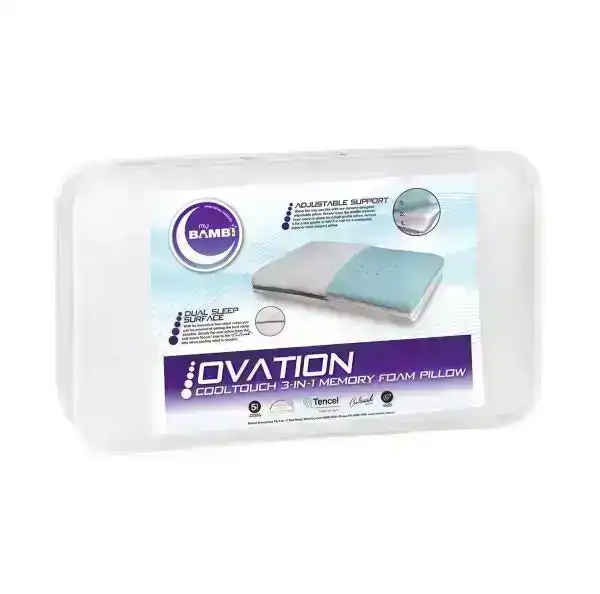 My Bambi Ovation MEMORY FOAM Pillow - GEL INFUSED 3-in-1 Adjustable Pillow