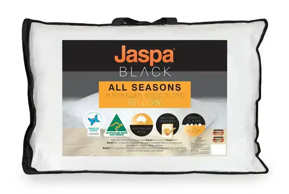 Jaspa Black All Seasons Wool Pillow