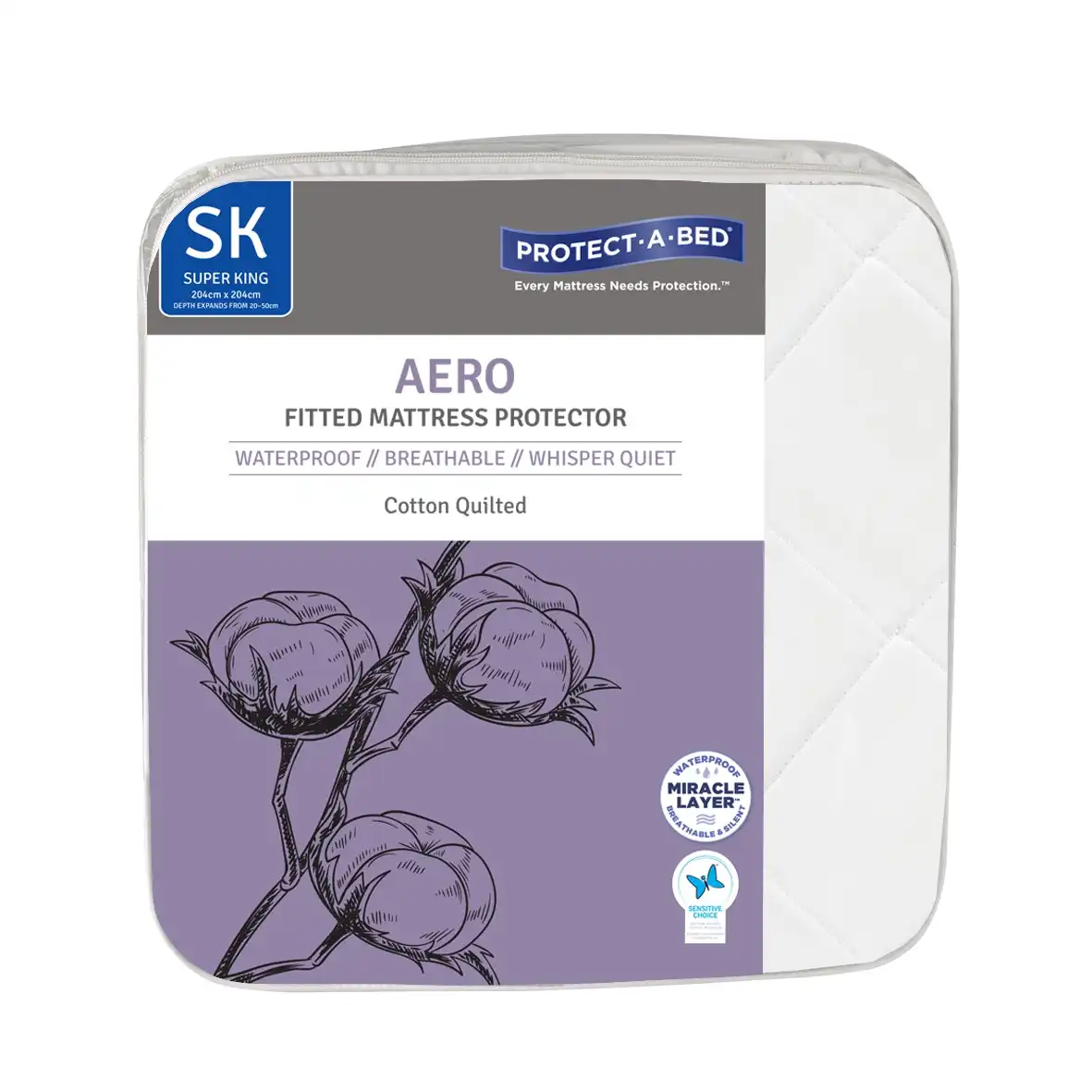 Protect A Bed Aero Cotton Quilted Fitted Waterproof Mattress & Pillow Protectors ON SALE