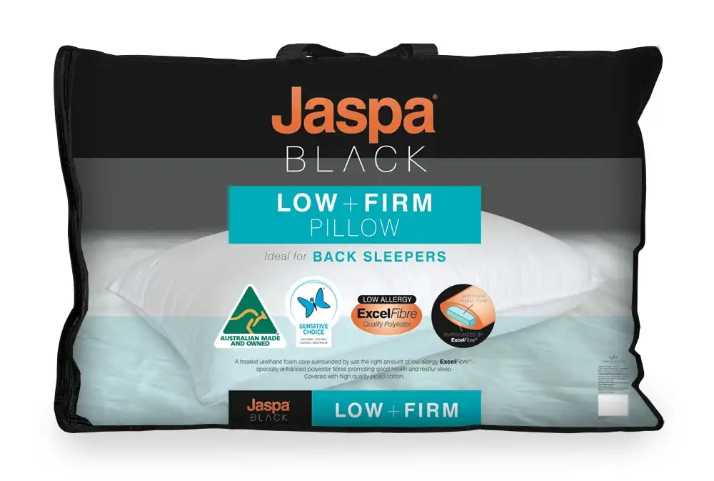 Jaspa Black Low & Firm Pillow